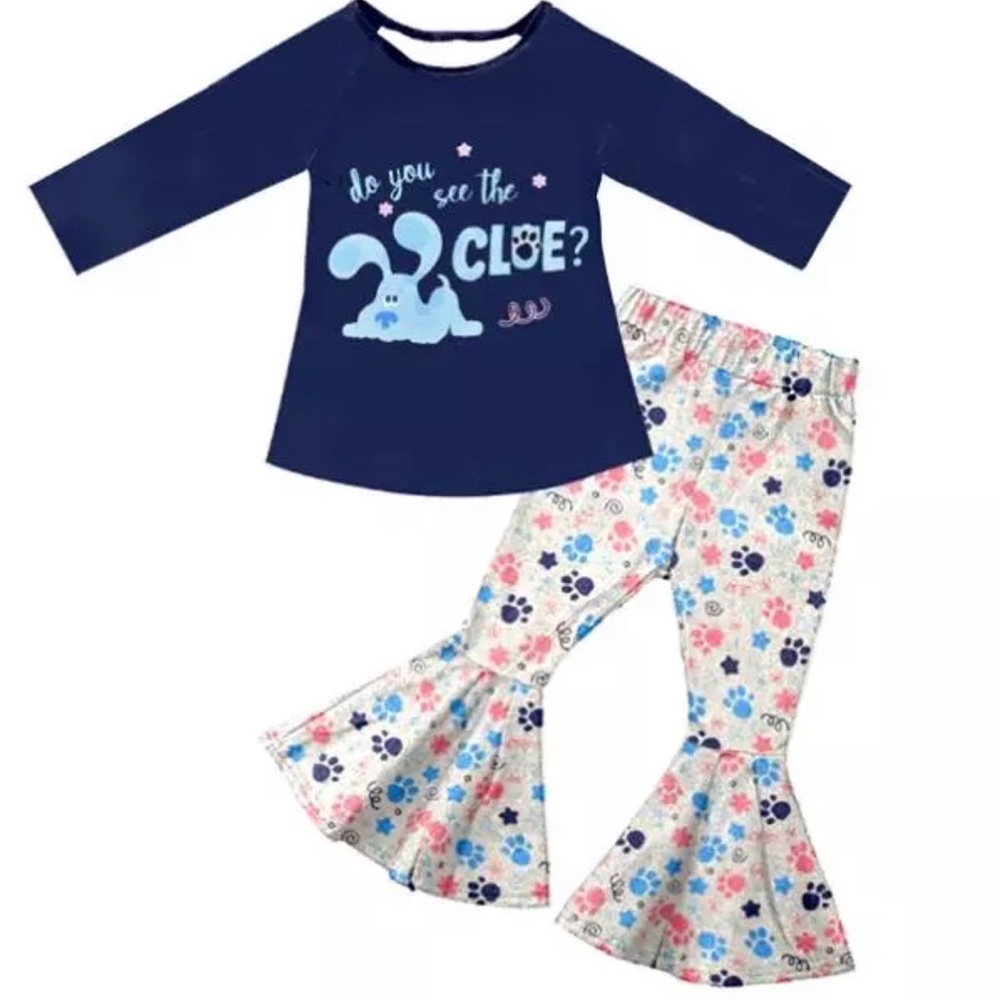 Boutique Blues Clues bellbottoms set